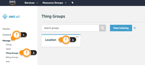 AWS IoT Core Console