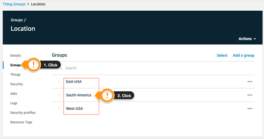 AWS IoT Core Console